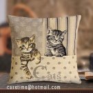 cat baby pillow cover 18x18" cushion cover - pillowcase