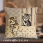 cat baby pillow cover 18x18" cushion cover - pillowcase