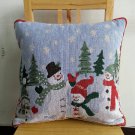 Snowman cushion cover - 18x18" pillow cover - - pillowcase
