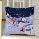Snowman cushion cover - 18x18" pillow cover - - pillowcase