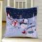 Snowman cushion cover - 18x18" pillow cover - - pillowcase