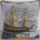 antique boat cushion cover - 18x18" pillow cover - - pillowcase