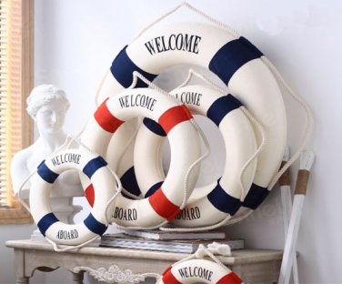red Lifering 15" Lifering preserver,Beach Home Decor,Coastal Living Decoration