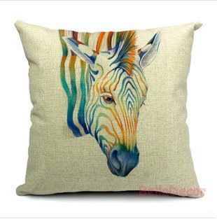 coloful zabra cushion cover- pillowcase-pillow cover - nautical cushion cover