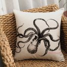 Octopus cushion cover- pillowcase-pillow cover - nautical cushion cover