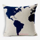 map cushion cover- pillowcase-pillow cover - nautical cushion cover