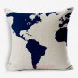 map cushion cover- pillowcase-pillow cover - nautical cushion cover