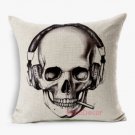 Skull music cushion cover- pillowcase-pillow cover - nautical cushion cover