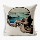 Skull cushion cover- pillowcase-pillow cover - nautical cushion cover