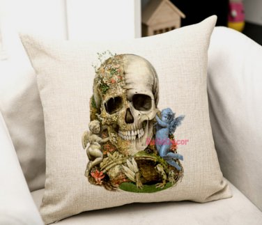 Skull cushion cover- pillowcase-pillow cover - nautical cushion cover