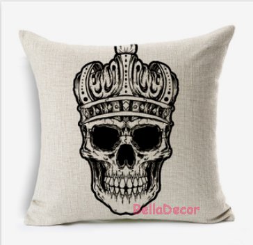 Skull cushion cover- pillowcase-pillow cover - nautical cushion cover