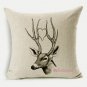 deer cushion cover- pillowcase-pillow cover - nautical cushion cover