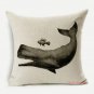 whale cushion cover- pillowcase-pillow cover - nautical cushion cover