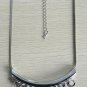 Rhodium bib statement tube & chain soldered necklace