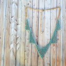 Chainmail bib statement choker necklace