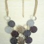 Multi colors geometric chunky choker necklace