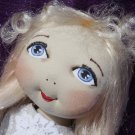 Blonde Bigeye Doll - Curly Bangs - 12 Inch (32 cm) handmade textile doll