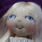 Blonde Bigeye Doll - 12 Inch (32 cm) handmade textile doll