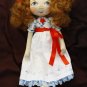 Curly Doll - White - 12 Inch (32 cm) - handmade textile doll