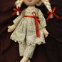 Blonde Doll with Braids - 12 Inch (32 cm) - handmade textile doll