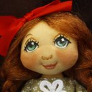 Bigeye Doll with Braids - 12 Inch (32 cm) - handmade textile doll