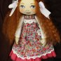Bigeye Doll with Bows - 12 Inch (32 cm) - handmade textile doll