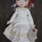 Bigeye Doll White - 12 Inch (32 cm) - handmade textile doll