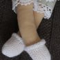 Curly Bigeye Doll with Red Bow - 12 Inch (32 cm) - handmade textile doll