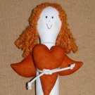 Angel - Orange - 19.7 Inch (50 cm) - handmade textile original