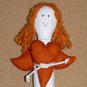 Angel - Orange - 19.7 Inch (50 cm) - handmade textile original