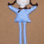 Baba Doll - Long-legged Blue - 11.4 Inch (29 cm) - handmade textile doll