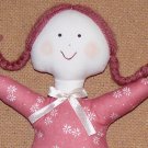 Baba Doll - Long-legged Pink - 11.4 Inch (29 cm) - handmade textile doll