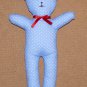 Little Slim Bear Blue - 9.8 Inch (25 cm) - handmade textile toy