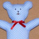 Little Slim Bear Blue - 9.8 Inch (25 cm) - handmade textile toy