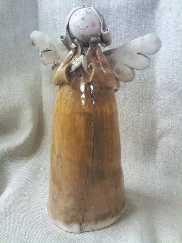 Angel 4 - Glaze - 7.9 Inch (20 cm) - handmade unique product