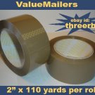Tape 54 Rolls Tan Quality Packaging 2 mil Box Carton Sealing Packing 2x110