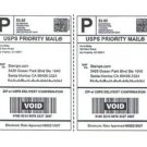 600 Adhesive Shipping Labels UPS USPS 2/Sheet 8.5 X 5.5