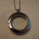 Round Silver floating glass locket