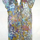 PLUS SIZE BLOUSE OLD NAVY BUTTON FRONT SHEER  FLORAL SHORT SLEEVE 3X