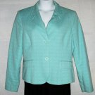 PLUS SIZE JACKET CAREER/CASUAL STYLE & CO SHORT 100% COTTON TEAL 16