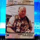 NORMAN SCHWARZKOPF SIGNED  TRADING CARD #89  DESERT STORM PRO SET