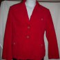 PLUS SIZE BLAZER LAND'S END BUTTON FRONT 3 FRONT POCKETS RED 16W