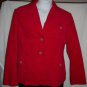 PLUS SIZE BLAZER LAND'S END BUTTON FRONT 3 FRONT POCKETS RED 16W