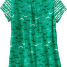 Plus Size Women's Chest-Pocket Pleated-Back Tee Short Sleeve Old Navy Green 2X
