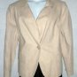 PLUS SIZE JACKET CAREER/CASUAL  BY APSTROPHE BEIGE ONE BUTTON FRONT 24W