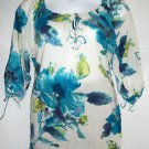 PLUS SIZE BLOUSE PEASANT OLD NAVY ZINCHES AT THE COLLAR & CUFFS SHORT SLEEVE 2x