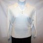 PLUS SIZE SWEATER LIGHT FABRIC SLIP ON  IVORY LONG SLEEVE  VNECK  XL