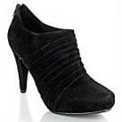 Women's Bootie Suade Ankle with heel back zipper