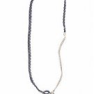 Women's Embellished Chain Necklace " Peace" Charm
