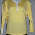 PLUS SIZE SWEATER LIGHT FABRIC LANE BRYANT LONG SLEEVE V NECK YELLOW